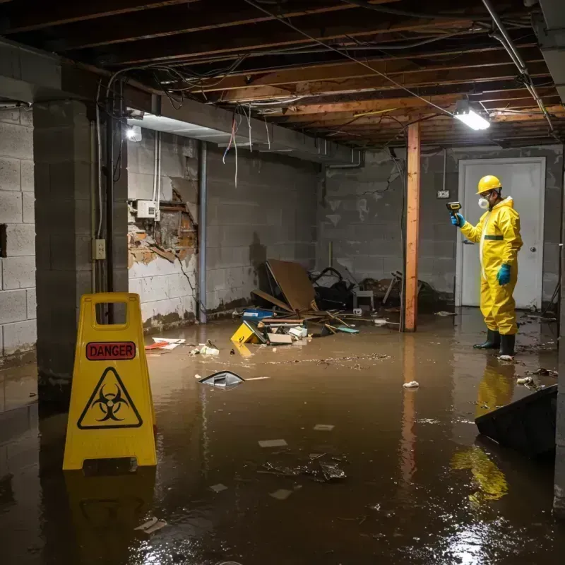 Flooded Basement Electrical Hazard in Hardin County, KY Property