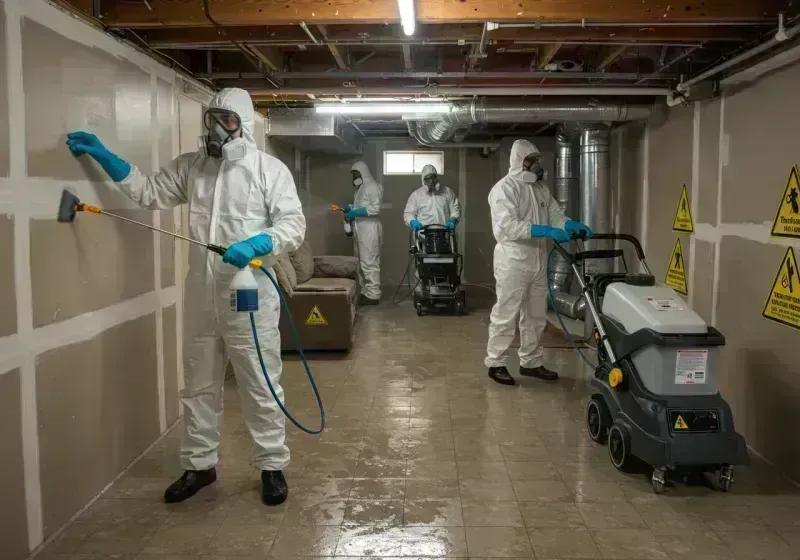 Basement Moisture Removal and Structural Drying process in Hardin County, KY